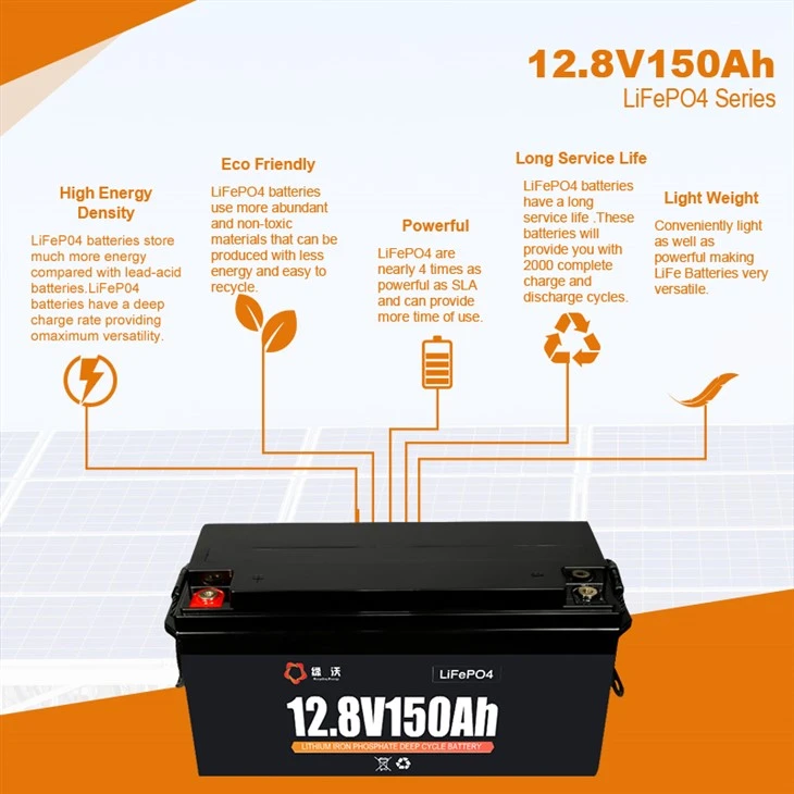 LVWO-12V 12.8V 150Ah LiFePO4 Lithium Battery